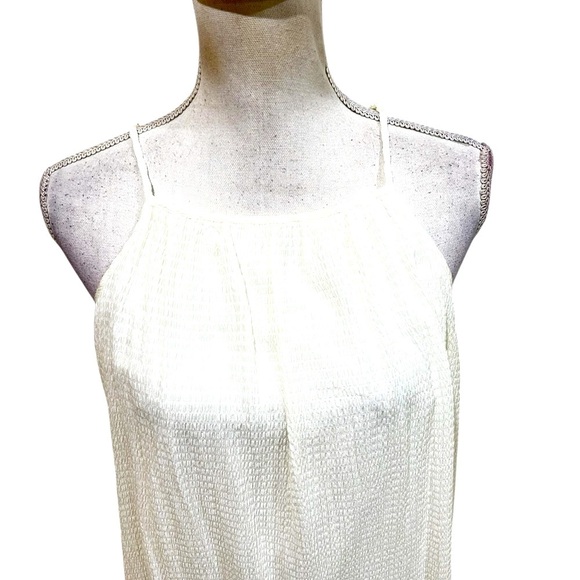 Stockholm atelier & Other Stories off white texture. sheer flowy sundress medium - Picture 4 of 13